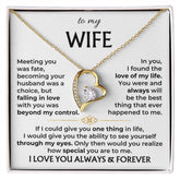 To My Wife - Falling in Love Necklace for Her - Anniversary Gift for Wife